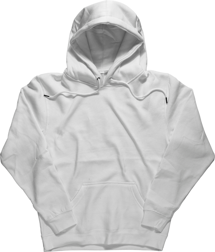 White Realistic Pullover Hoodie Mockup Front