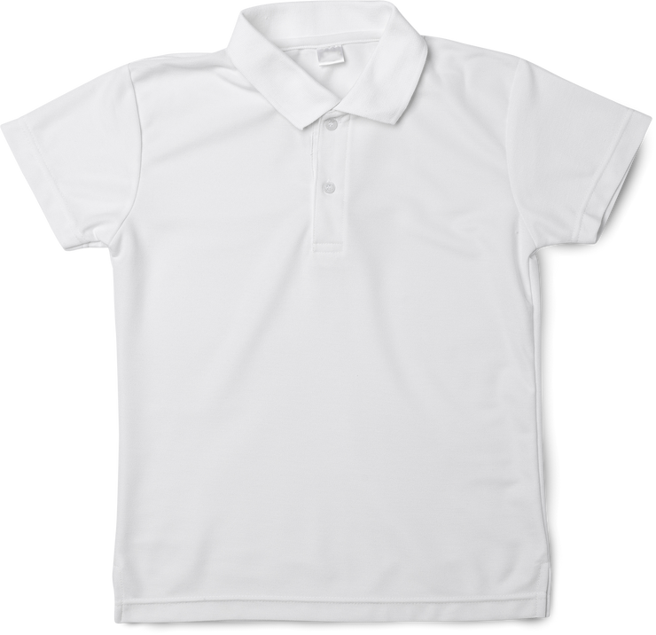 White polo shirt mockup, Png file
